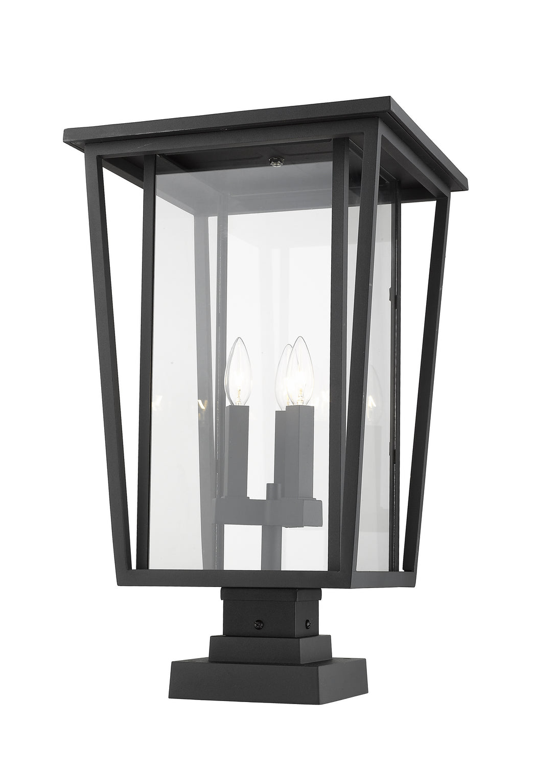Lanterne extérieure sur socle Seoul Carré, Noir, 14" – Z-Lite