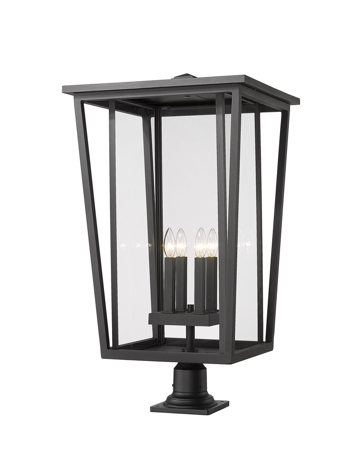 Lanterne extérieure sur socle Seoul Rond, Noir, 18" – Z-Lite