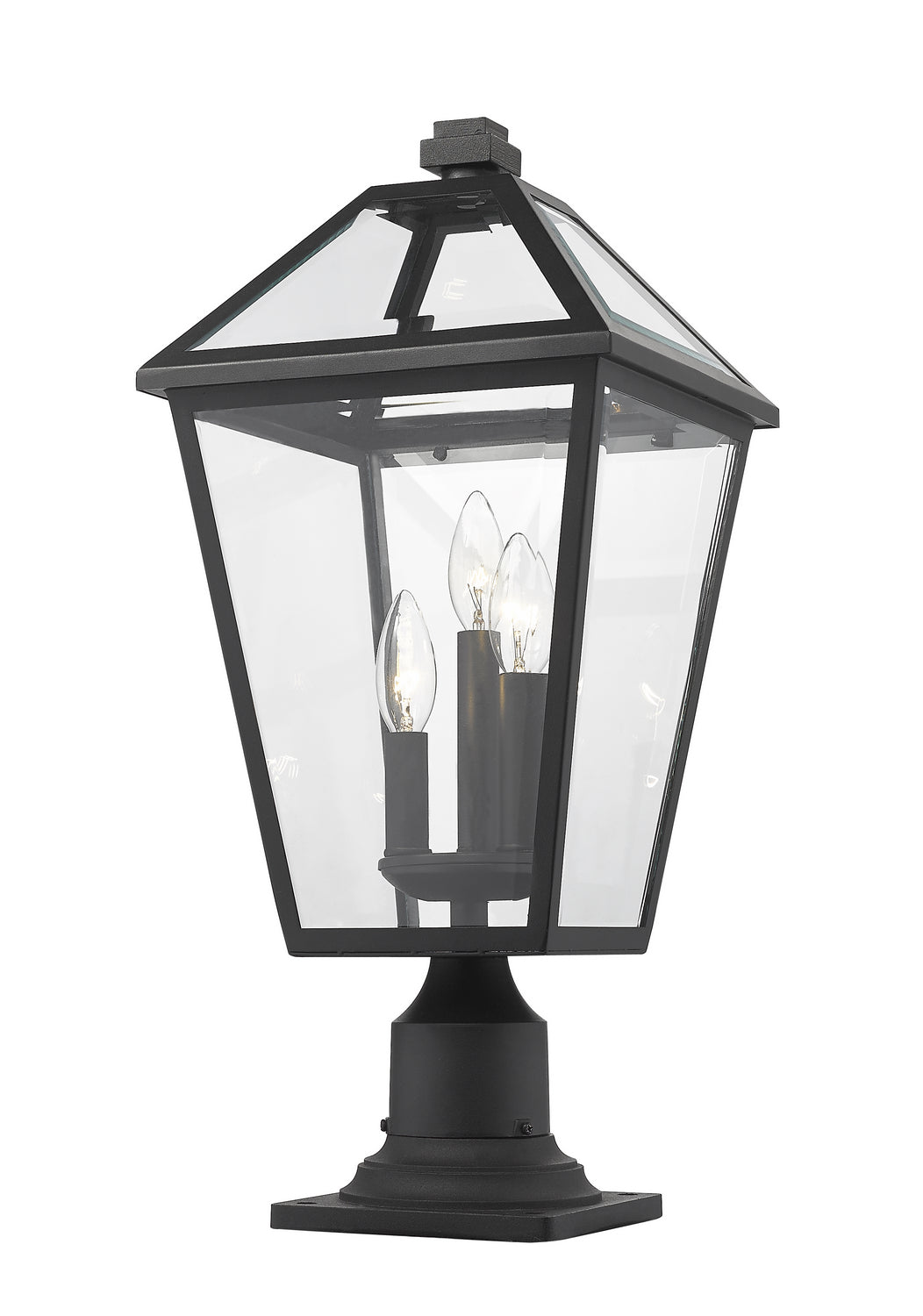 Lanterne extérieure sur socle Talbot Rond, Noir, 10" – vue 2