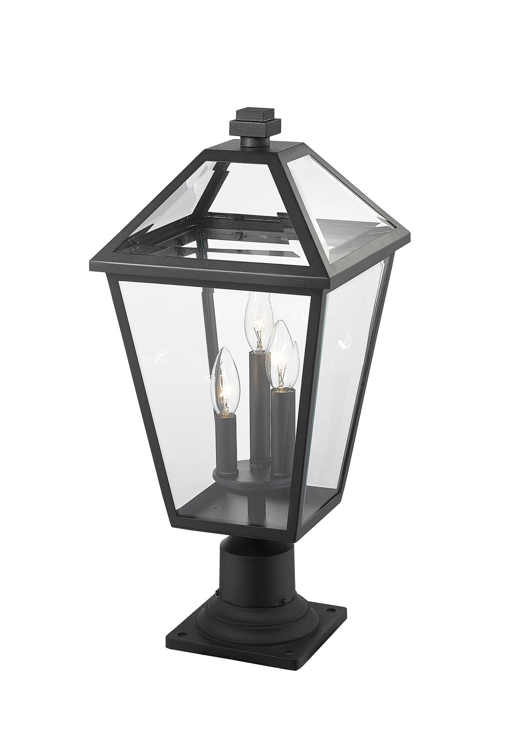 Lanterne extérieure sur socle Talbot Rond, Noir, 10" – vue 3