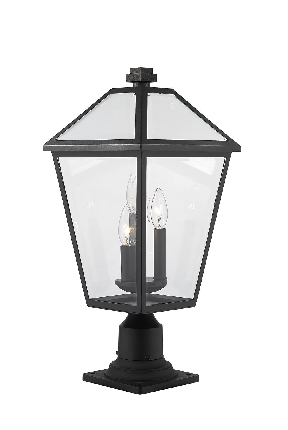 Lanterne extérieure sur socle Talbot Rond, Noir, 10" – vue 4
