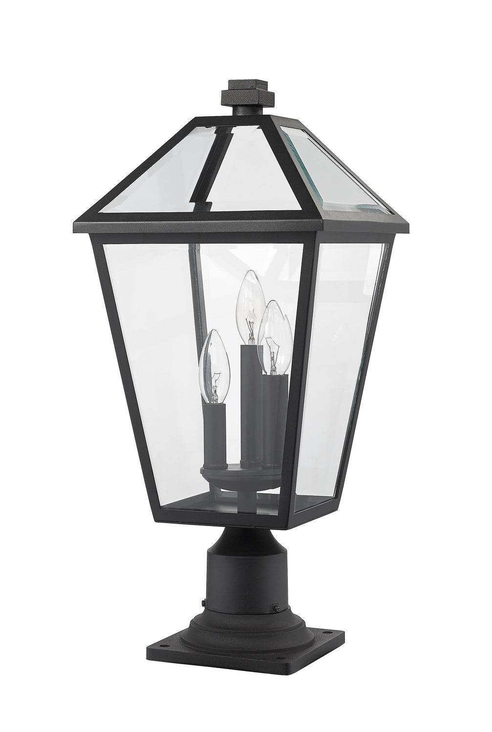 Lanterne extérieure sur socle Talbot Rond, Noir, 10" – vue 5