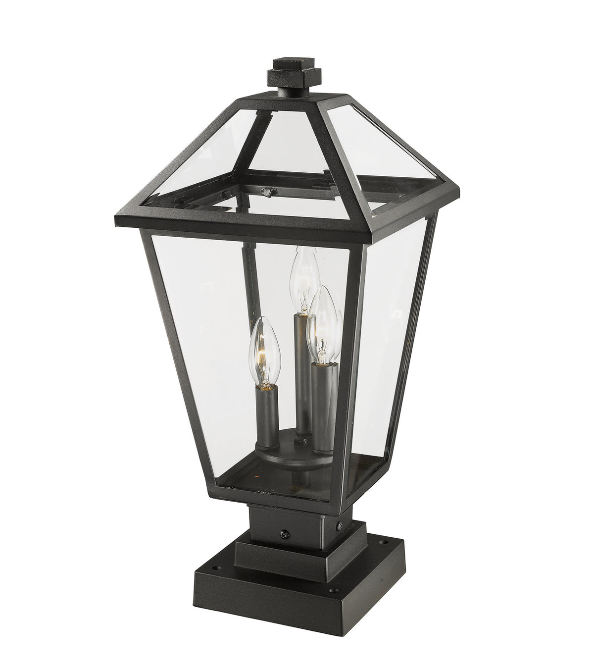 Lanterne extérieure sur socle Talbot Carré, Noir, 10" – vue 3