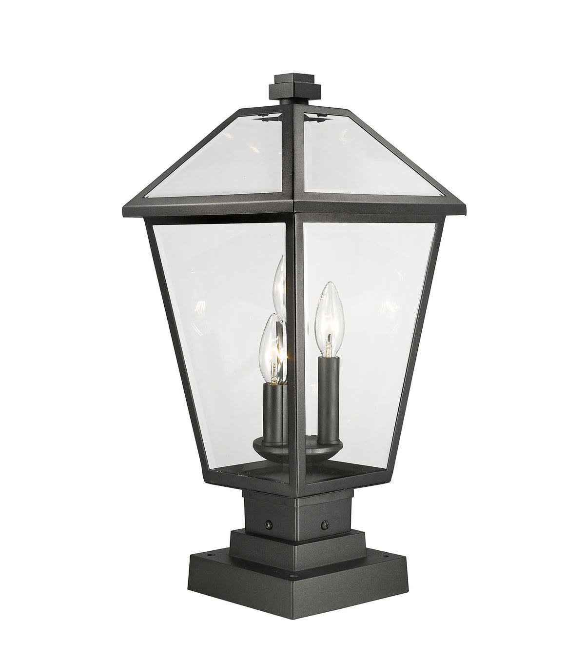 Lanterne extérieure sur socle Talbot Carré, Noir, 10" – vue 4