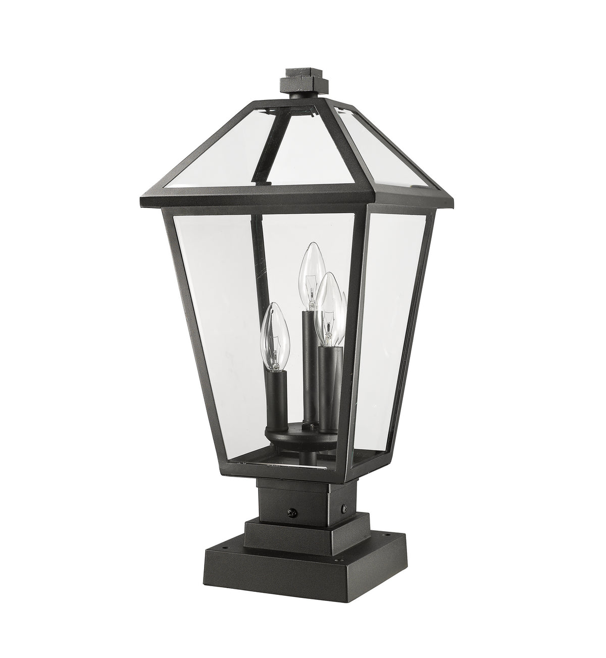 Lanterne extérieure sur socle Talbot Carré, Noir, 10" – vue 5