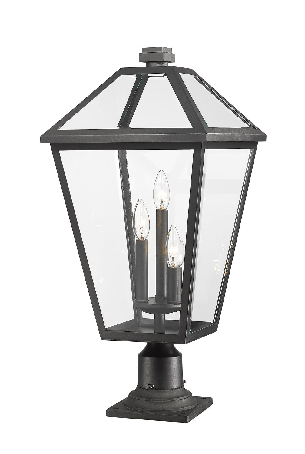 Lanterne extérieure sur socle Talbot Rond, Noir, 12 1/4" – Z-Lite