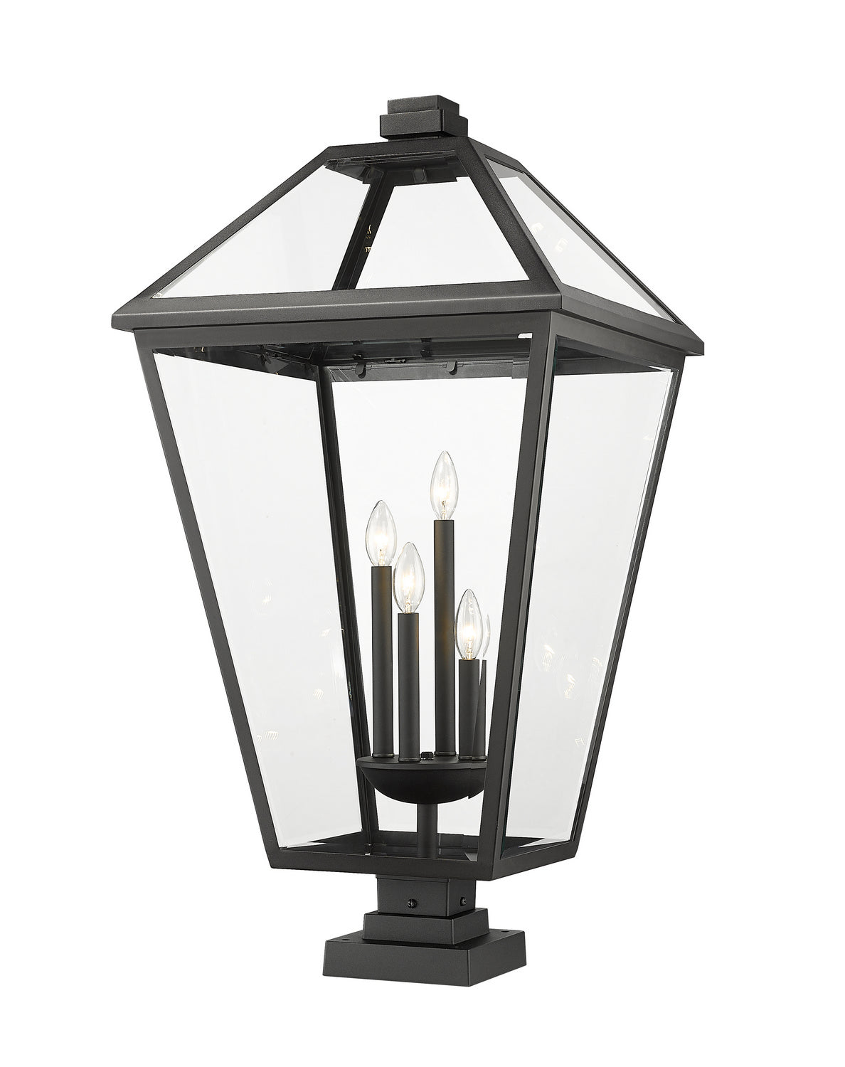 Lanterne extérieure sur socle Talbot Carré, Noir, 19 1/2" – Z-Lite