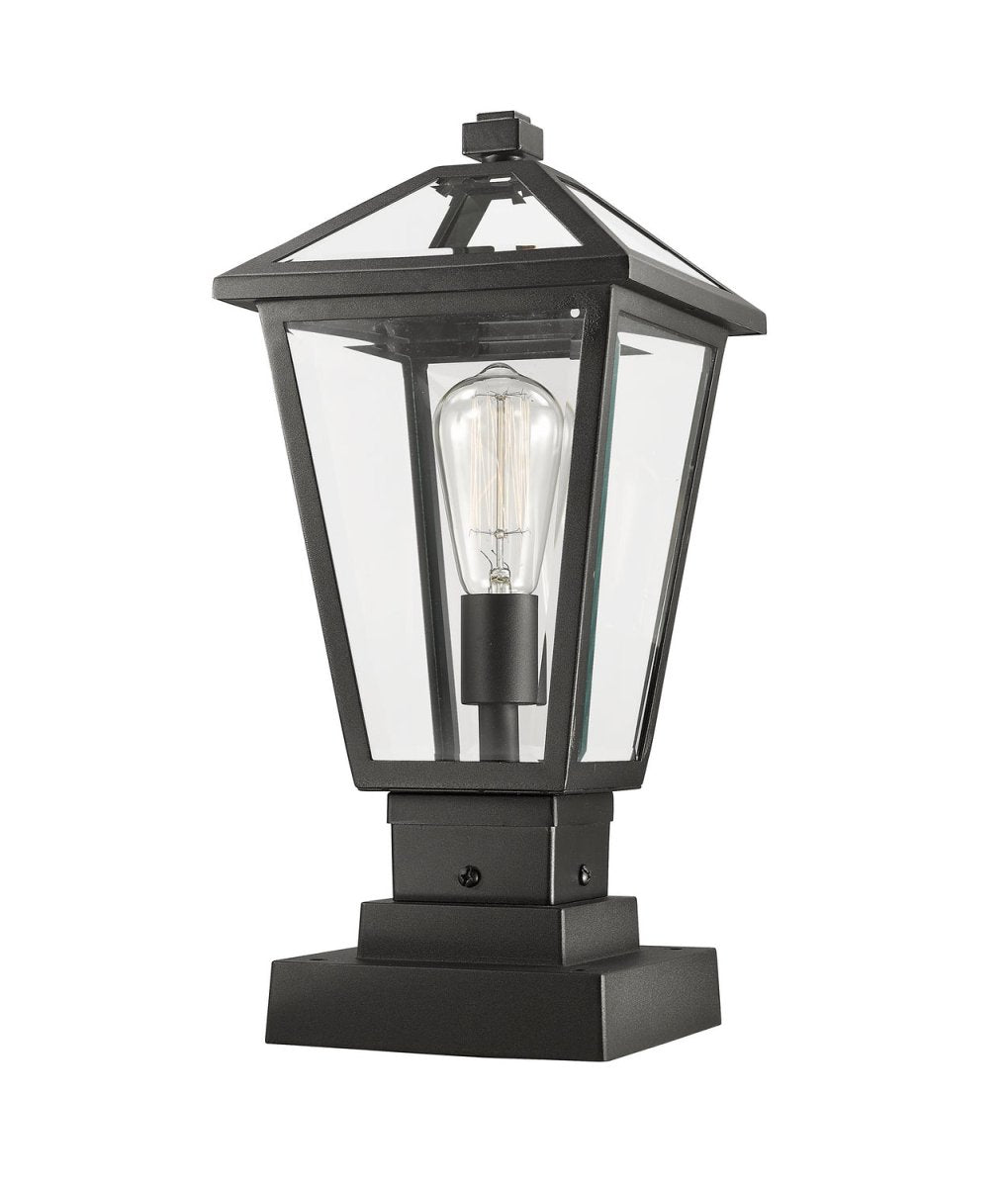 Lanterne extérieure sur socle Talbot - Carré Bronze huilé 19 1/2" by Z-Lite | Luminaires & cie