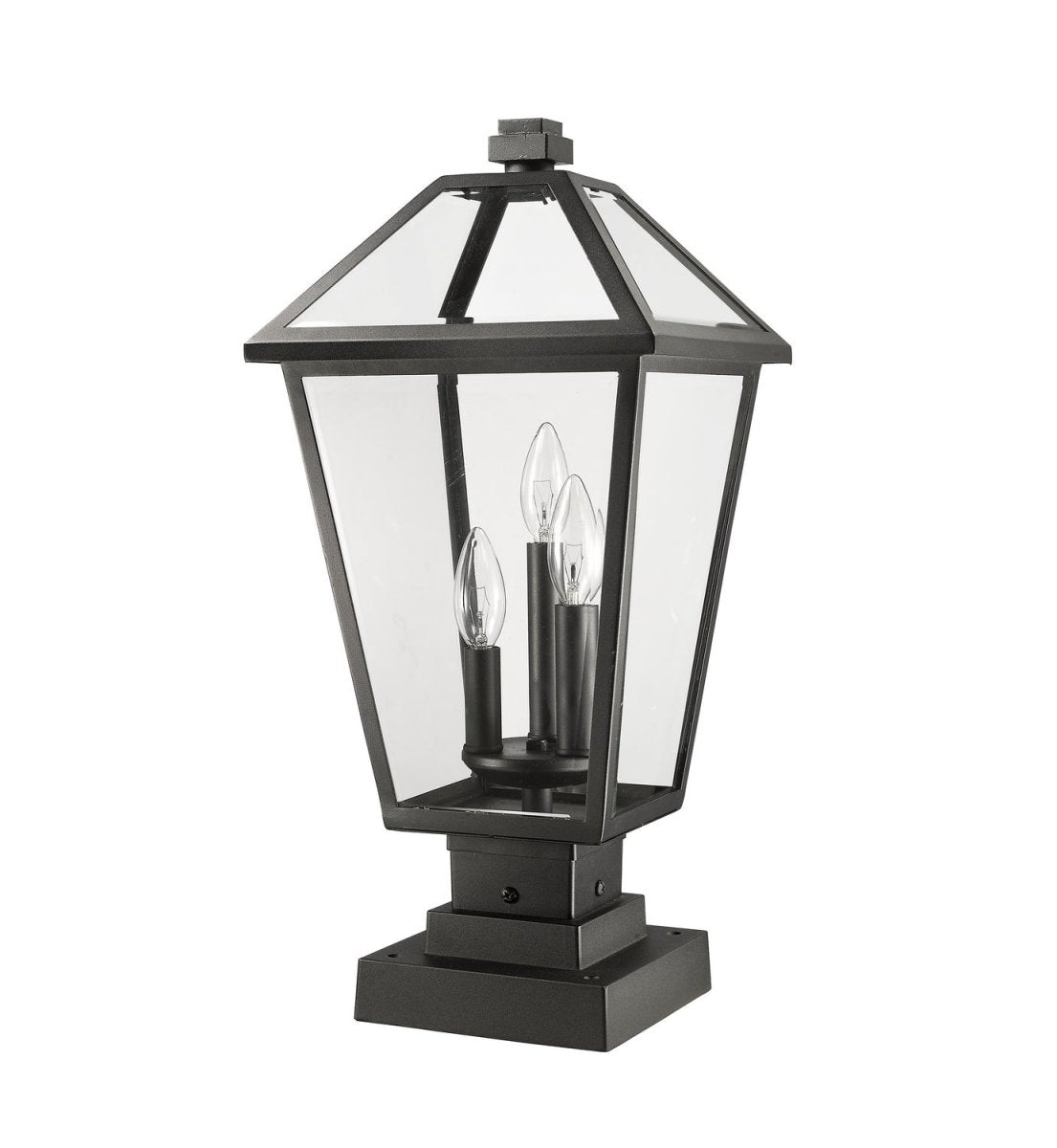 Lanterne extérieure sur socle Talbot - Carré Bronze huilé 19 1/2" by Z-Lite | Luminaires & cie