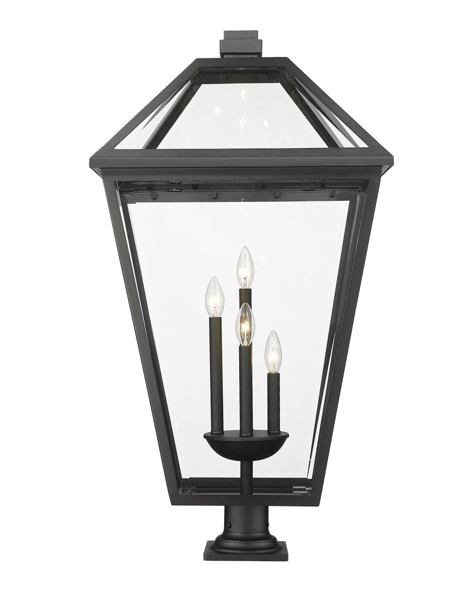 Lanterne extérieure sur socle Talbot - Carré Bronze huilé 19 1/2" by Z-Lite | Luminaires & cie
