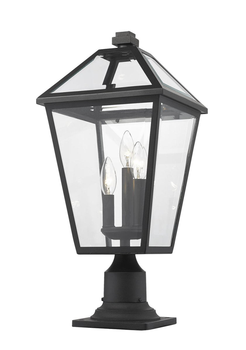 Lanterne extérieure sur socle Talbot - Carré Bronze huilé 19 1/2" by Z-Lite | Luminaires & cie