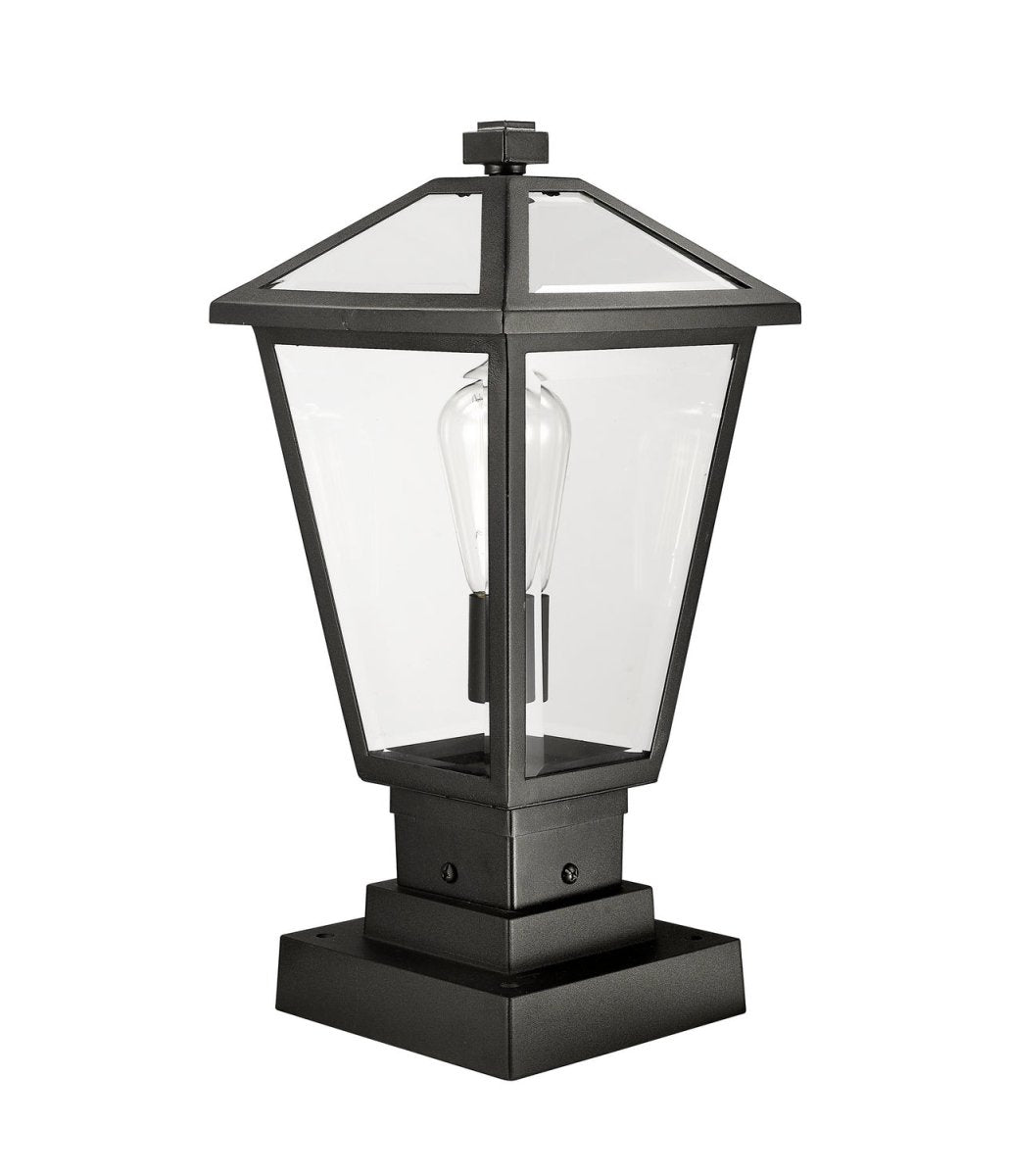 Lanterne extérieure sur socle Talbot - Carré Bronze huilé 19 1/2" by Z-Lite | Luminaires & cie