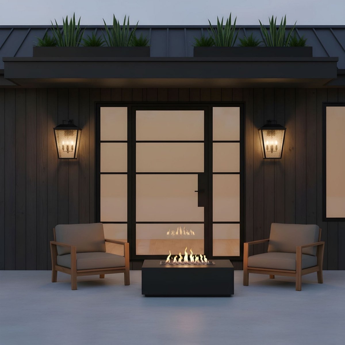 Lanterne murale extérieure Kennewick - Noir texturé 10 3/4" by Visual Comfort Studio | Luminaires & cie