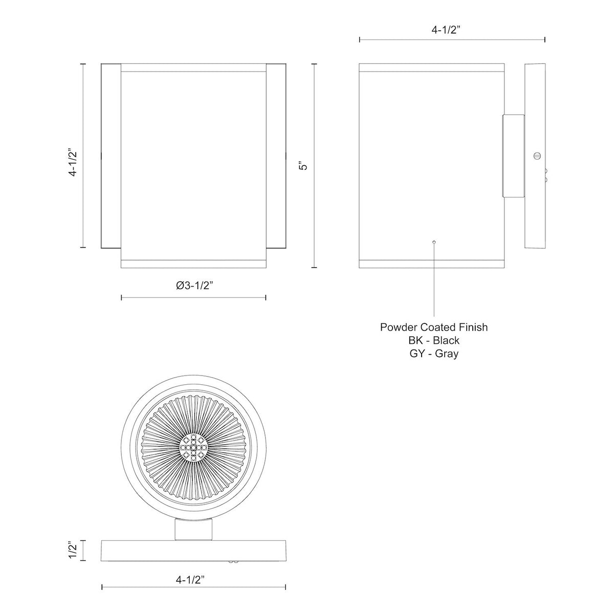 Lanterne murale extérieure Nordic 5" – vue 3