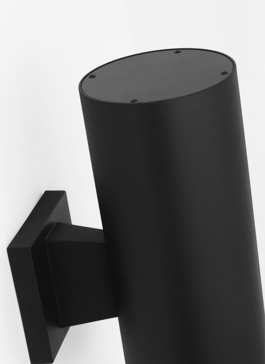 Lanterne murale extérieure Outdoor Cylinders - Noir texturé 18" by Visual Comfort Studio | Luminaires & cie