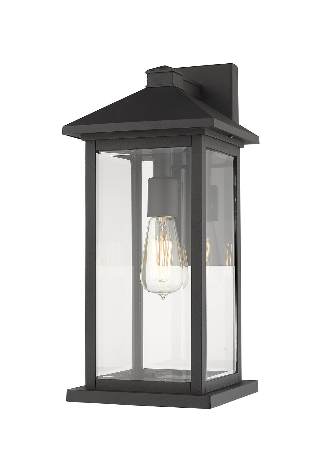 Lanterne murale extérieure Portland Noir, 8", 18" – Z-Lite