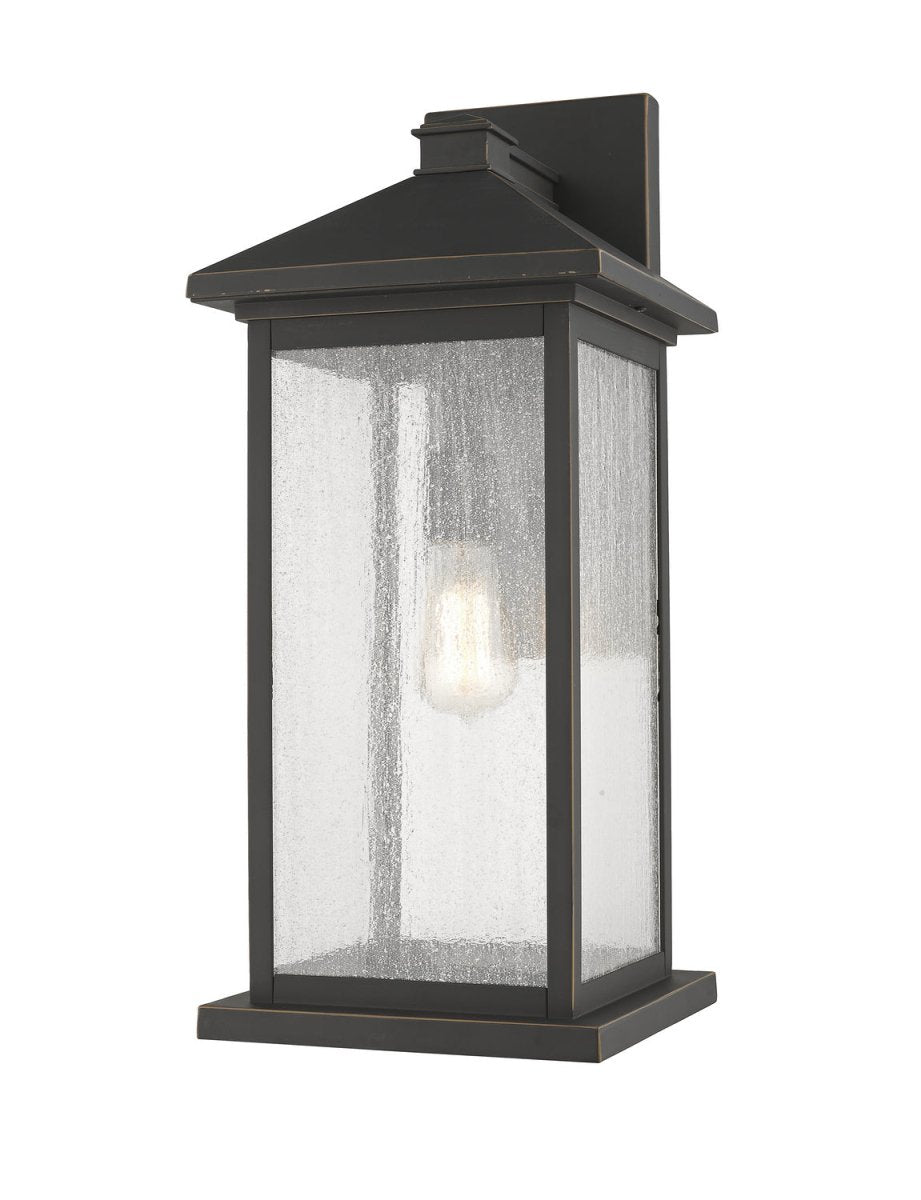 Lanterne murale extérieure Portland - Bronze huilé 9 1/2" 22" by Z-Lite | Luminaires & cie