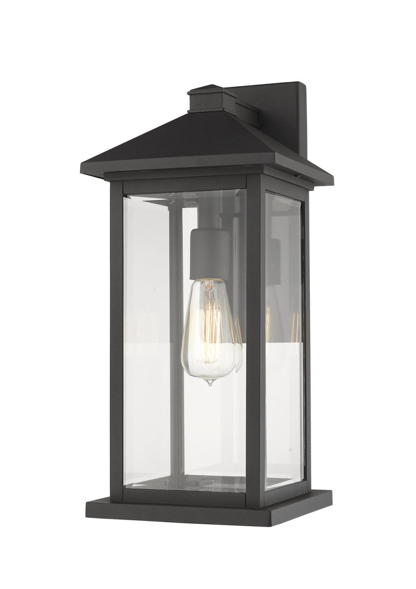 Lanterne murale extérieure Portland - Noir 8" 18" by Z-Lite | Luminaires & cie