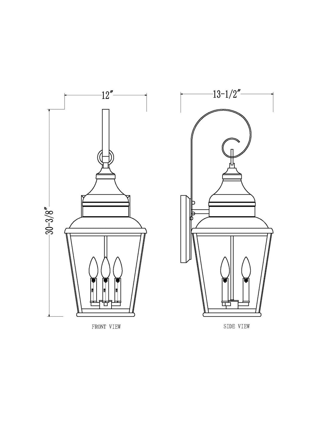 Lanterne murale extérieure Raphael 12" – vue 6