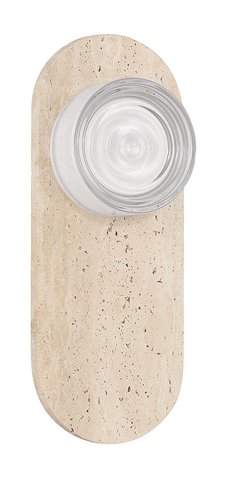 Lanterne murale extérieure Sternn Travertin, Verre ondulé transparent – vue 5