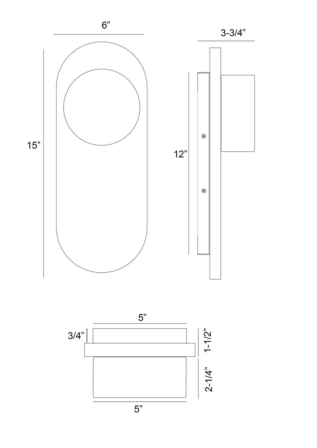 Lanterne murale extérieure Sternn Travertin, Verre transparent lisse – vue 5