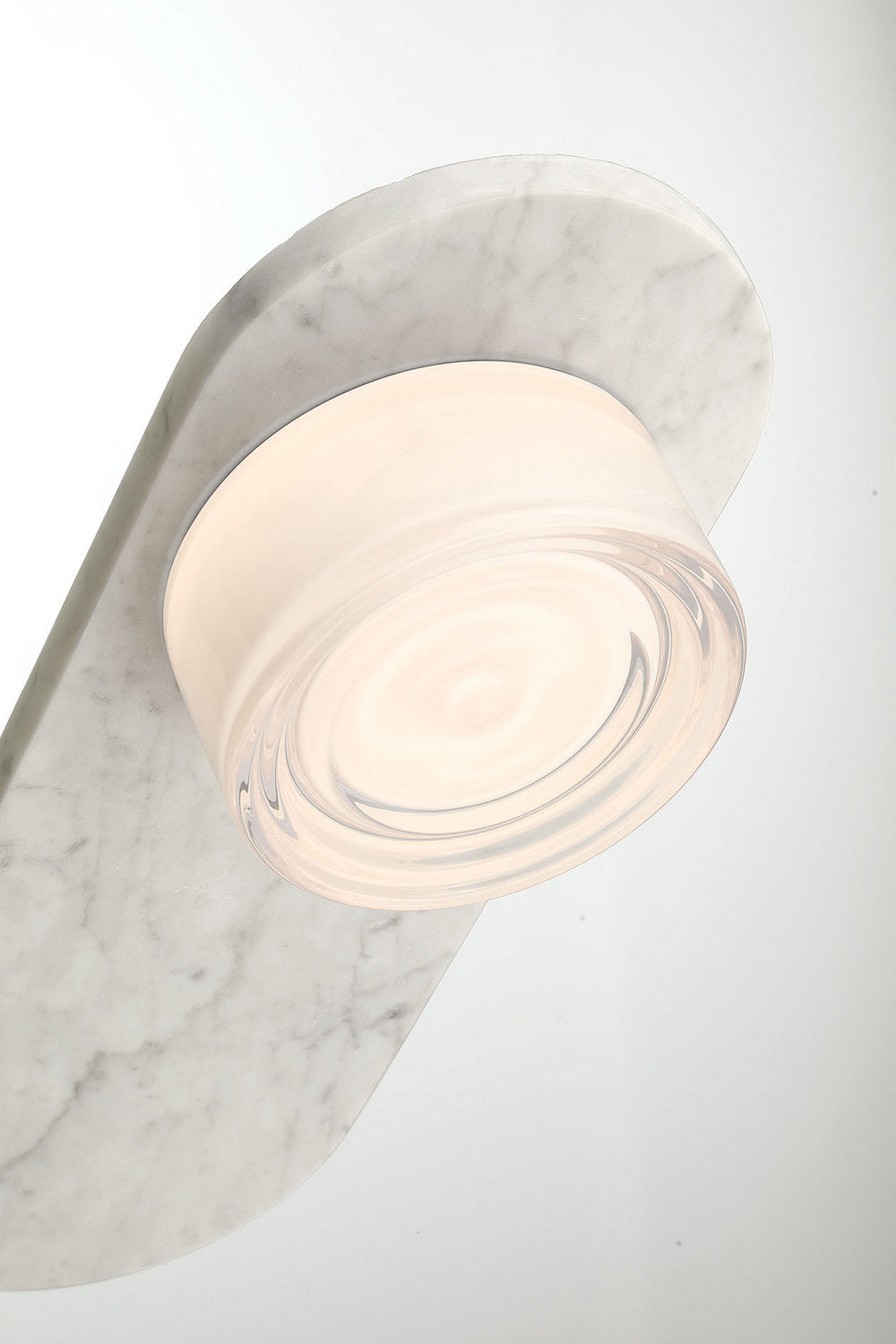 Lanterne murale extérieure Sternn Blanc marbre, Verre ondulé transparent – vue 7