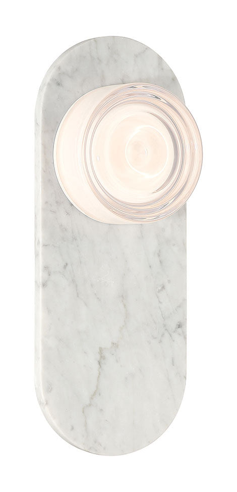 Lanterne murale extérieure Sternn Blanc marbre, Verre ondulé transparent – Eurofase