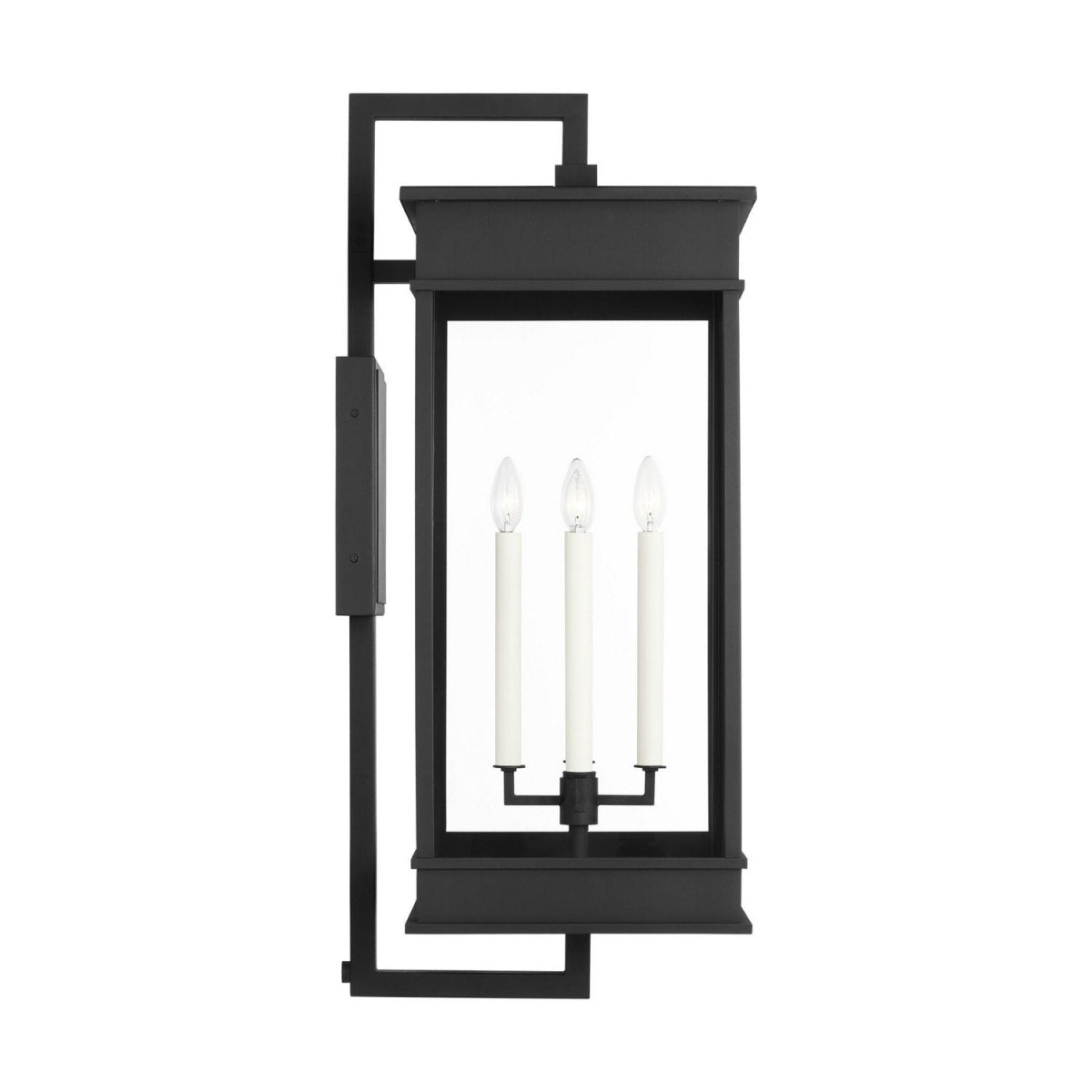 Lanterne murale extérieure sur bras Cupertino - Noir texturé 6 1/4" by Visual Comfort Studio | Luminaires & cie