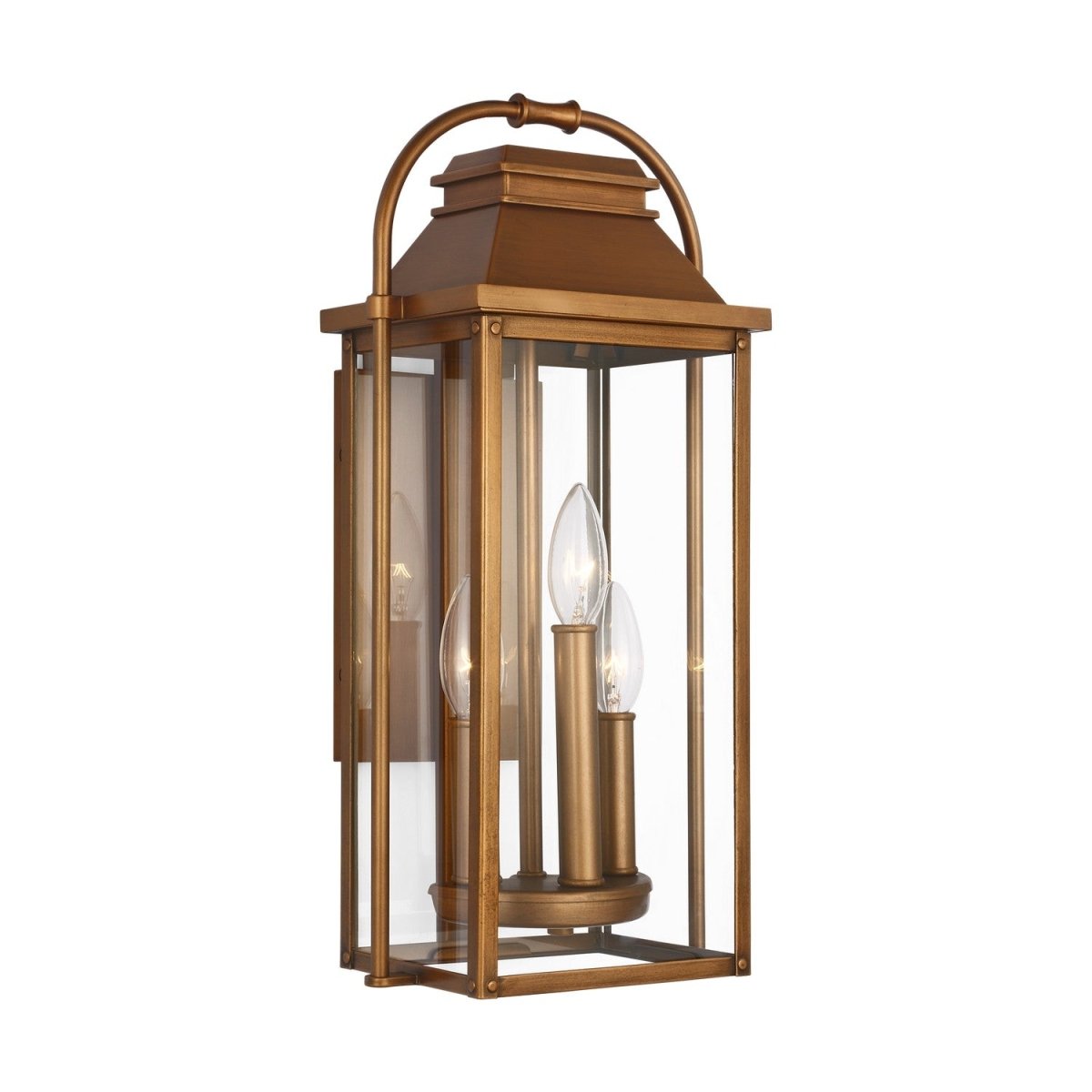 Lanterne murale extérieure Wellsworth - Cuivre naturel 8 1/2" by Visual Comfort Studio | Luminaires & cie