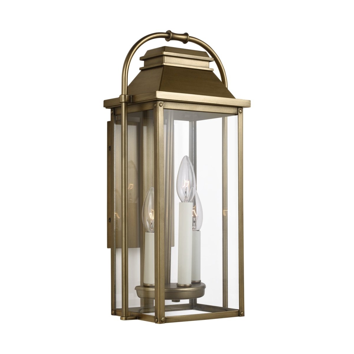 Lanterne murale extérieure Wellsworth - Laiton peint vieilli 8 1/2" by Visual Comfort Studio | Luminaires & cie