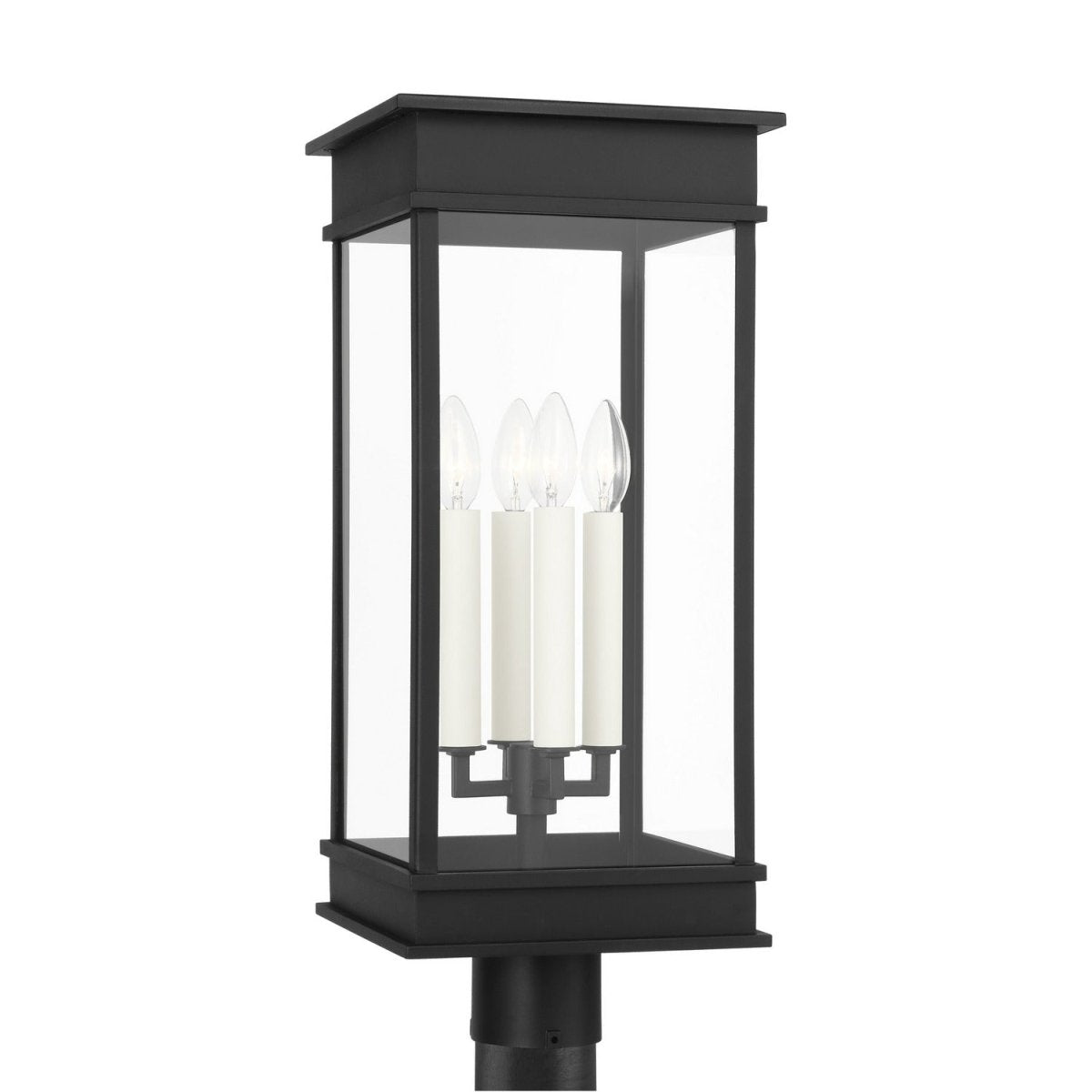 Lanterne sur poteau Cupertino - Noir texturé by Visual Comfort Studio | Luminaires & cie