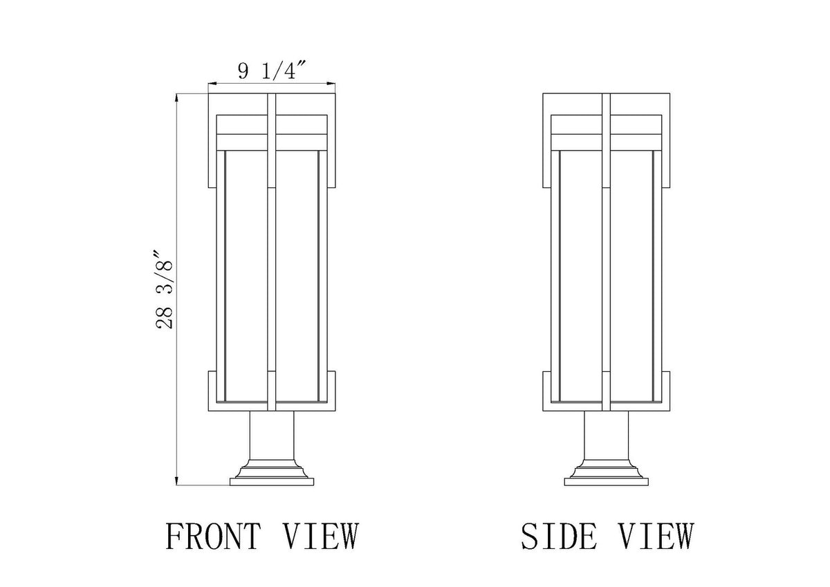 Lanterne sur poteau Fortis 28 1/2" – vue 6