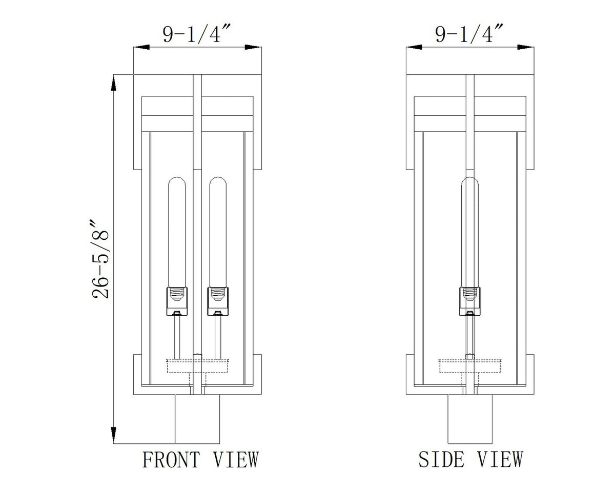 Lanterne sur poteau Fortis 26 3/4" – vue 6