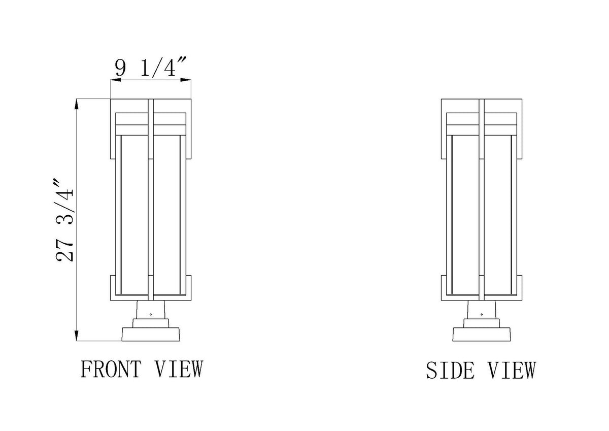 Lanterne sur poteau Fortis 27 3/4" – vue 6