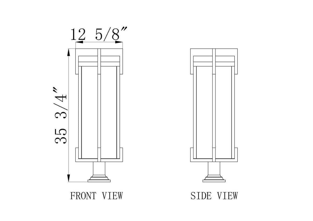 Lanterne sur poteau Fortis 35 3/4" – vue 6