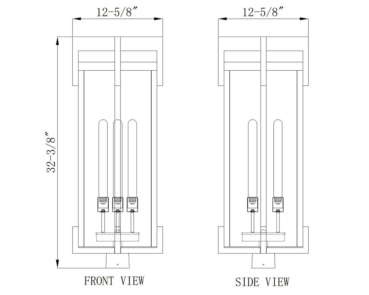 Lanterne sur poteau Fortis 32 1/2" – vue 6
