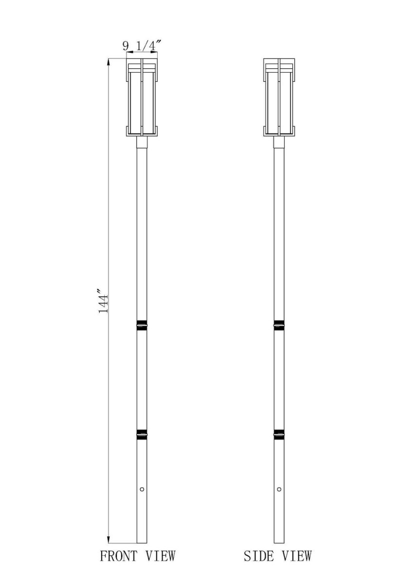 Lanterne sur poteau Fortis - 35" by Z-Lite | Luminaires & cie