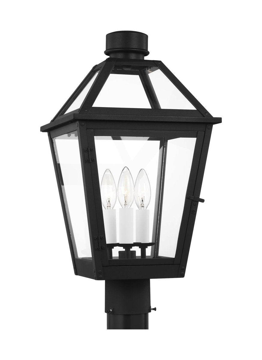 Lanterne sur poteau Hyannis - Noir texturé by Visual Comfort Studio | Luminaires & cie