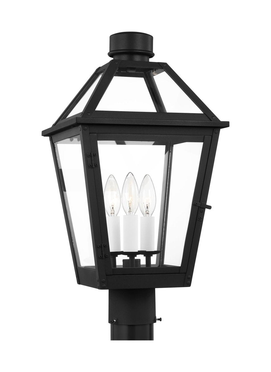 Lanterne sur poteau Hyannis - Noir texturé by Visual Comfort Studio | Luminaires & cie