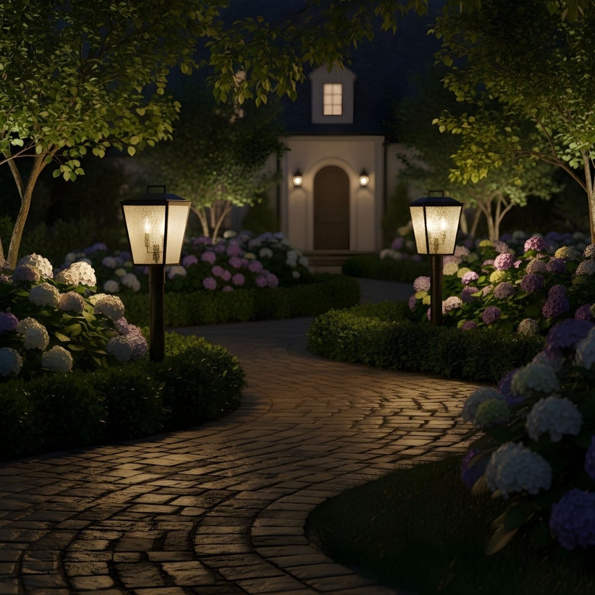Lanterne sur poteau Kennewick - Noir texturé by Visual Comfort Studio | Luminaires & cie