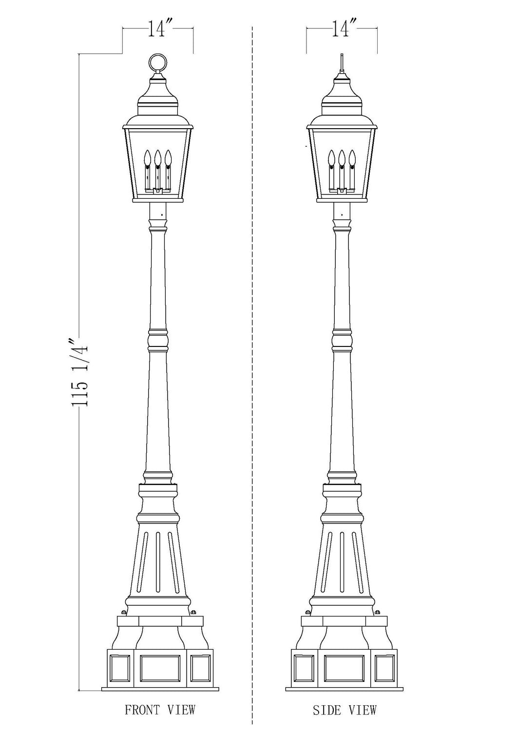 Lanterne sur poteau Raphael 115" – vue 6