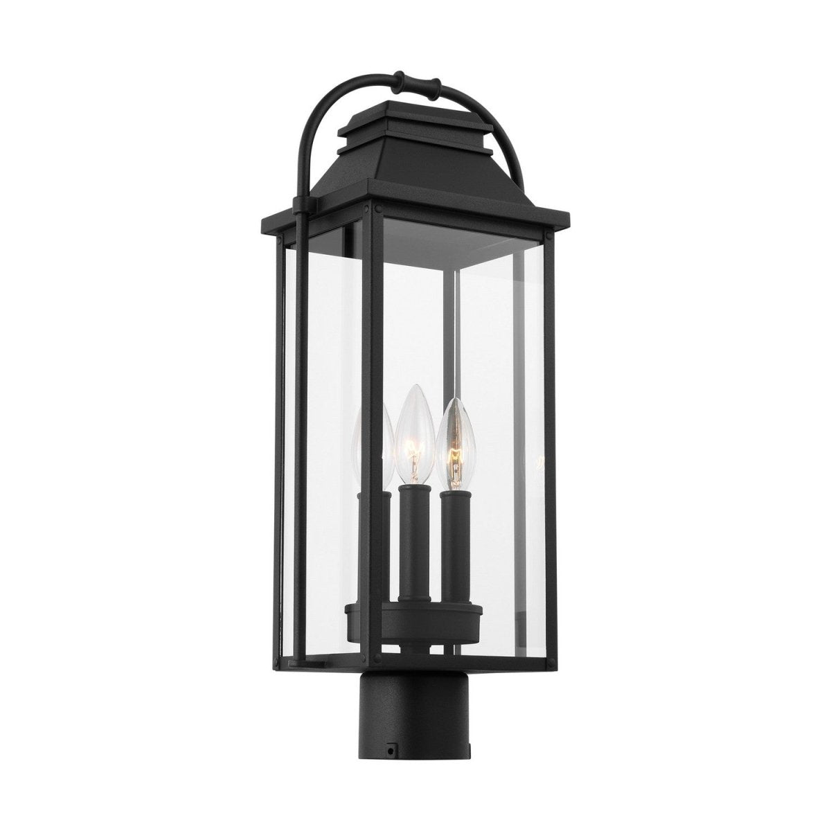 Lanterne sur poteau Wellsworth - Noir texturé by Visual Comfort Studio | Luminaires & cie