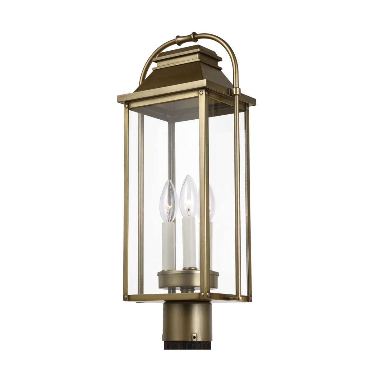 Lanterne sur poteau Wellsworth - Noir texturé by Visual Comfort Studio | Luminaires & cie