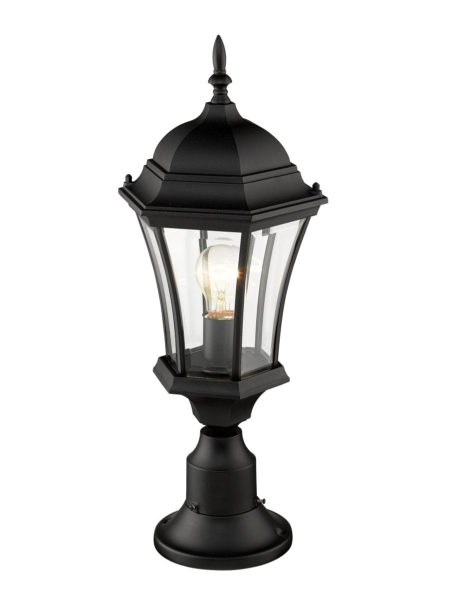 Lanterne sur socle Wakefield - Carré by Z-Lite | Luminaires & cie