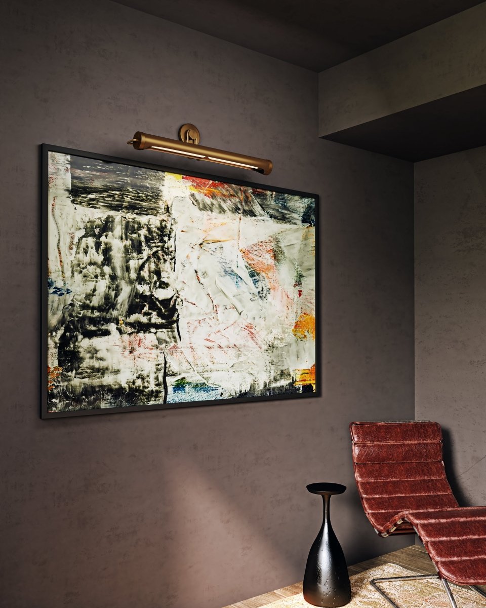 Lumière de tableau Wynwood - Laiton vintage 32" by Alora Lighting | Luminaires & cie