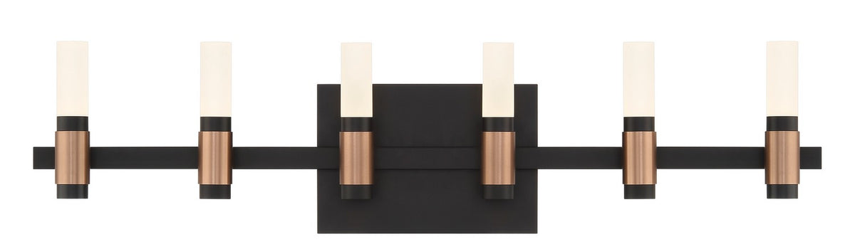 Luminaire de vanité Albany Laiton-Noir mélangé, 26 1/2" – Eurofase