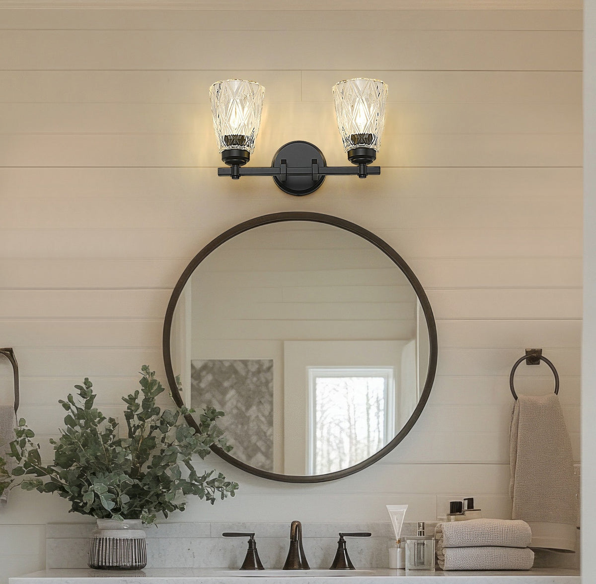 Luminaire de vanité Andree Noir mat, 16" – vue 8