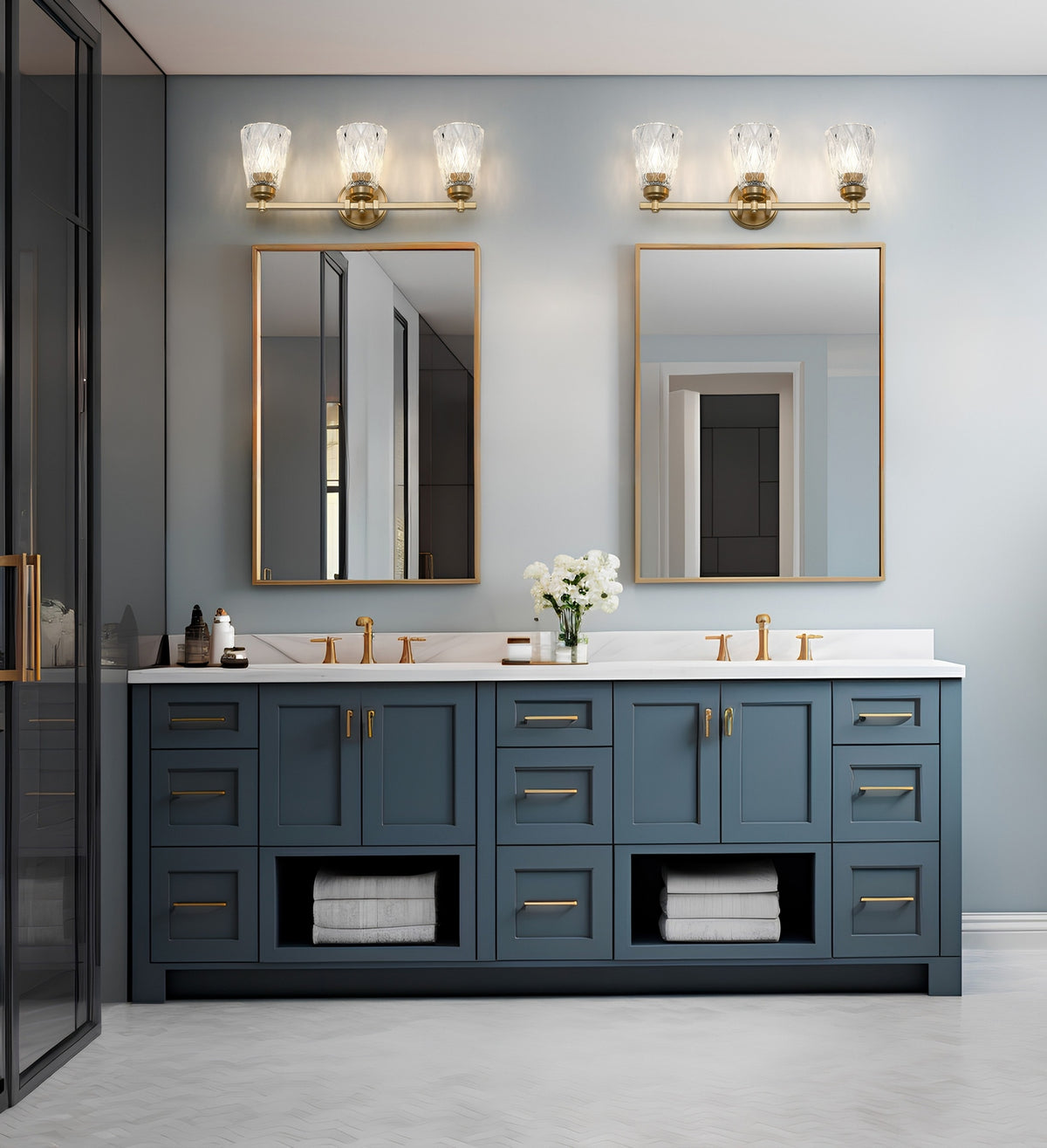 Luminaire de vanité Andree Or moderne, 24" – vue 7