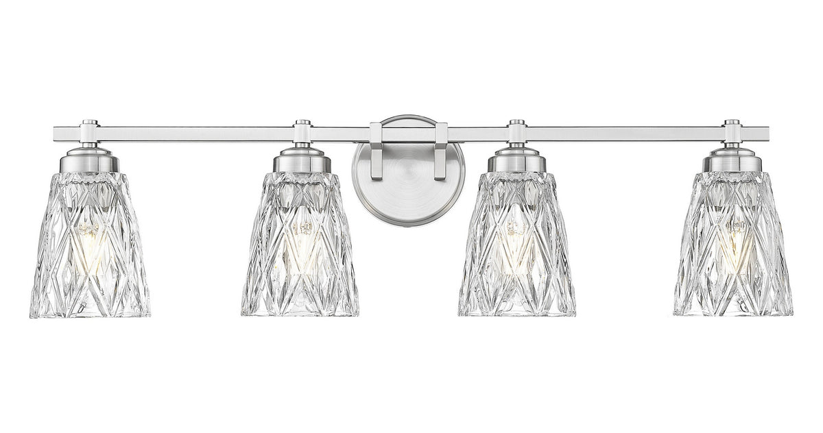 Luminaire de vanité Andree Nickel brossé, 32" – vue 2
