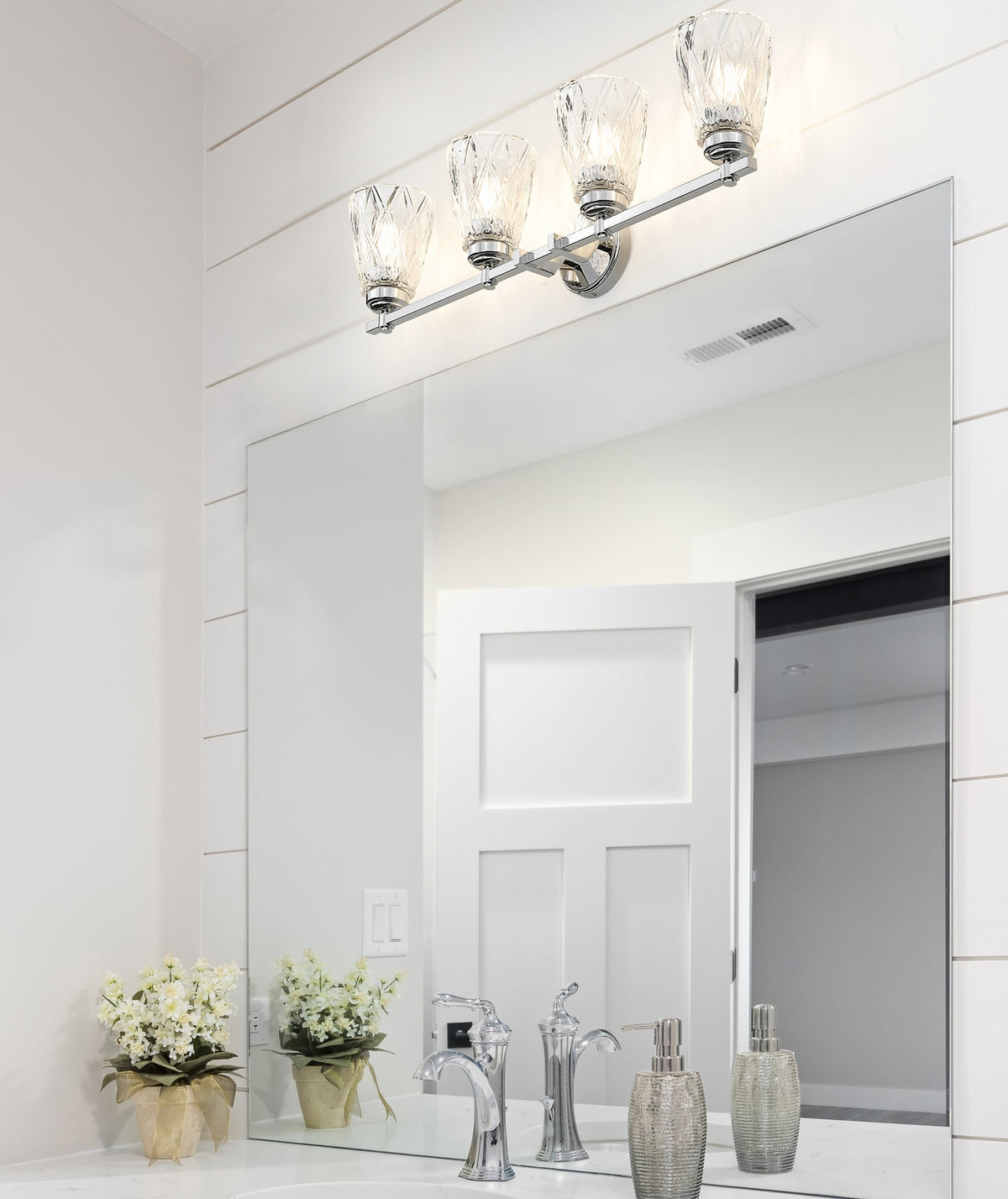 Luminaire de vanité Andree Chrome, 32" – vue 8